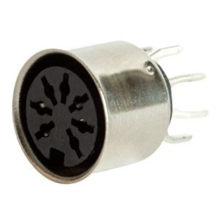 CUI DEVICES Circular Din Connectors 3 8 Positions, Receptacle, Vertical, Through Hole, Shielded, Standard SD-50BV